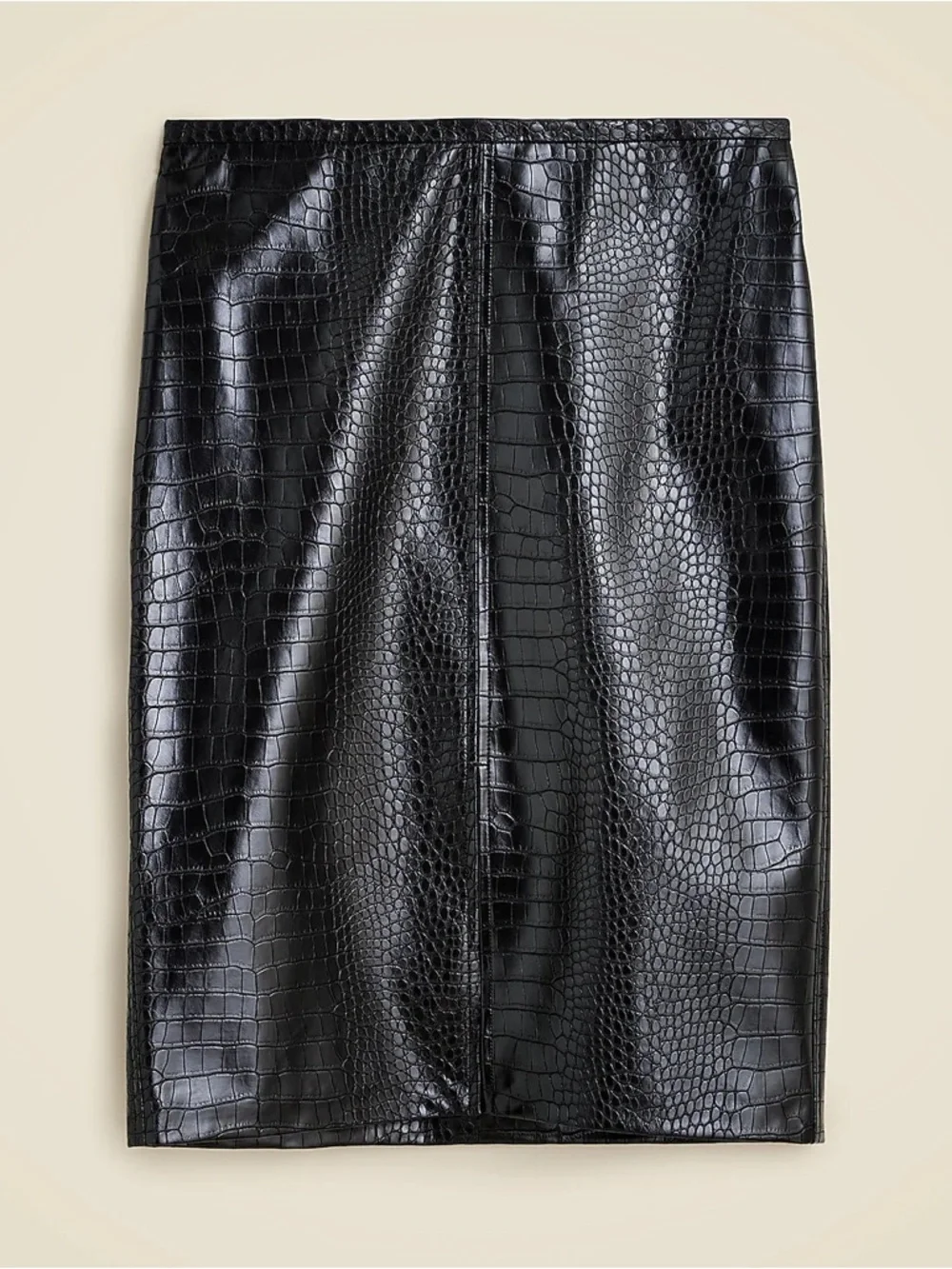 J. Crew Pencil Skirt in Croc-Embossed Faux Leather. Size 16. New with tags. - Picture 3 of 3